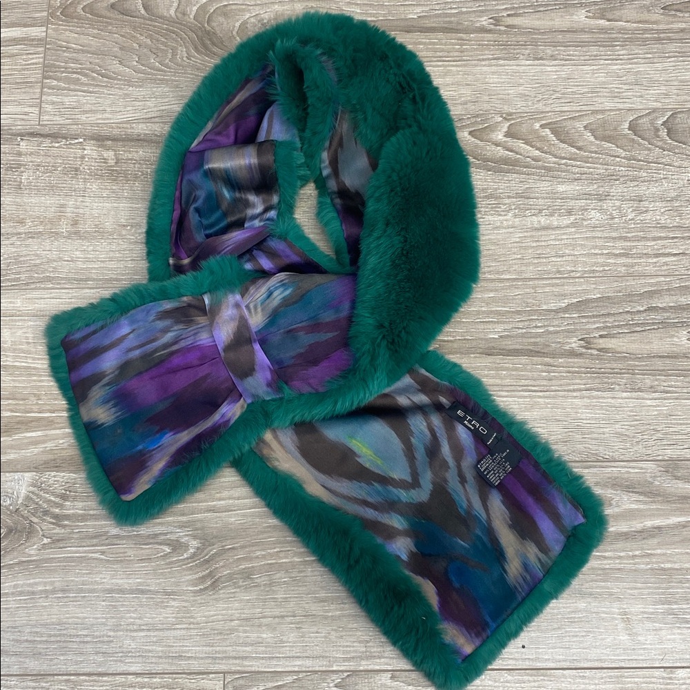 Etro Rabbit/silk printed Scarf/Stole. Can be draped multiple ways.Italy.